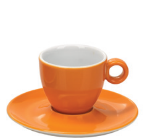 Πορσελάνινη Κούπα Espresso 10cl σε Πορτοκαλί Χρώμα
