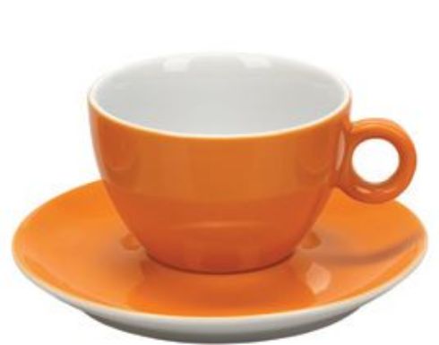 Πορσελάνινη Κούπα Διπλού Cappuccino 31.5cl σε Πορτοκαλί Χρώμα