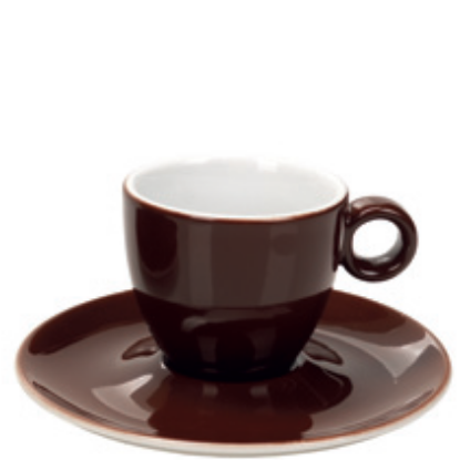 Εικόνα της Πορσελάνινη Κούπα Espresso 10cl σε Καφέ Χρώμα