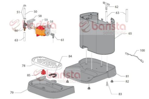 Picture of Gaggia New Baby Class Spare Parts Ass.central Shell St.steel (See Image Item 65)