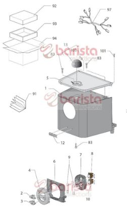 Picture of Gaggia New Baby Class Spare Parts Package Internal Lower (See Image Item 93)