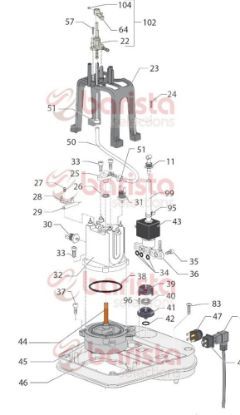 Picture of Gaggia New Baby Class Spare Parts Steam Output Connector (See Image Item 25)