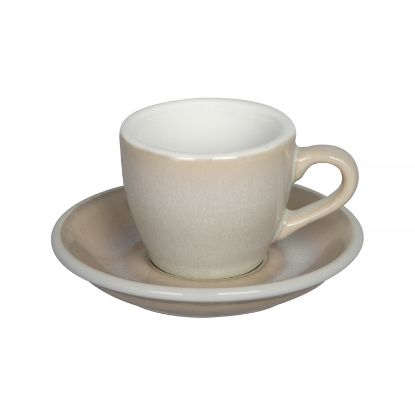 Loveramics Egg - Espresso 80ml Cup and Saucer - Ivory