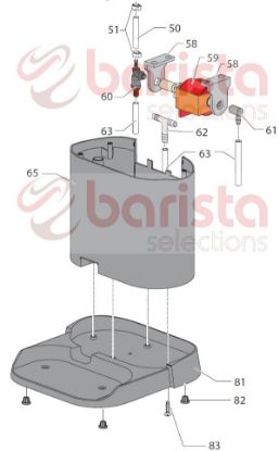 Picture of Gaggia New Baby Spare Parts Slab Lower Aluminium Silver (see Image Item 81)