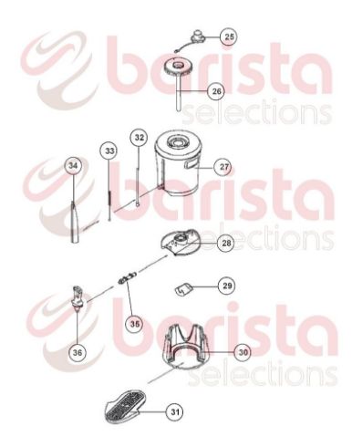 Coffee Queen Mega Gold M Serving Station Spare Parts Brew-Thru Lid SS Tube (See Image Item 26)