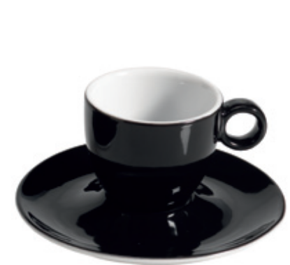 Εικόνα της Πορσελάνινη Κούπα Espresso 10cl σε Μαύρο Χρώμα
