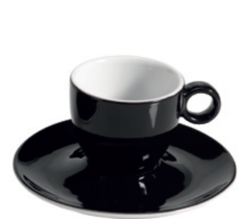 Πορσελάνινη Κούπα Espresso 10cl σε Μαύρο Χρώμα