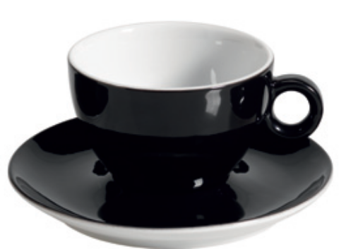 Πορσελάνινη Κούπα Cappuccino 21cl σε Μαύρο Χρώμα