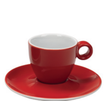 Εικόνα της Πορσελάνινη Κούπα Espresso 10cl σε Κόκκινο Χρώμα