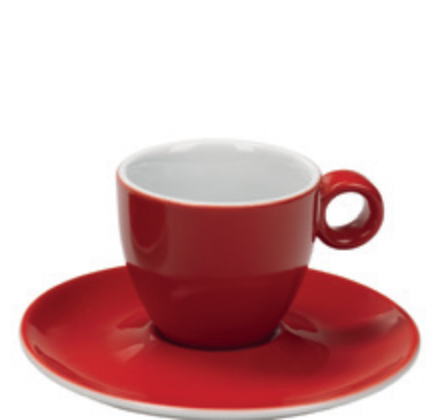 Πορσελάνινη Κούπα Espresso 10cl σε Κόκκινο Χρώμα