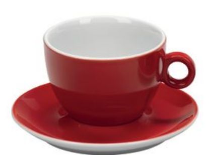 Εικόνα της Πορσελάνινη Κούπα Διπλού Cappuccino 31.5cl σε Κόκκινο Χρώμα