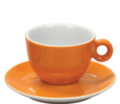 Εικόνα της Πορσελάνινη Κούπα Cappuccino 21cl σε Πορτοκαλί Χρώμα
