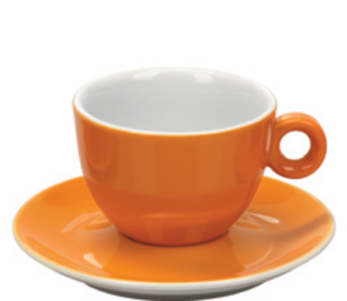 Πορσελάνινη Κούπα Cappuccino 21cl σε Πορτοκαλί Χρώμα