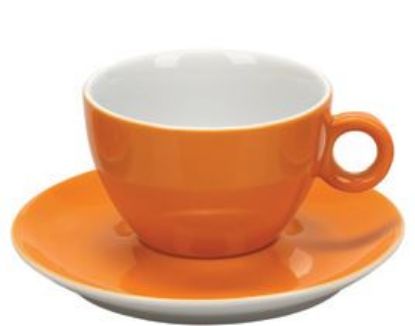 Εικόνα της Πορσελάνινη Κούπα Διπλού Cappuccino 31.5cl σε Πορτοκαλί Χρώμα