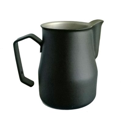 Picture of Motta Europa Black Milk Jug made from Stainless Steel  0.35cl