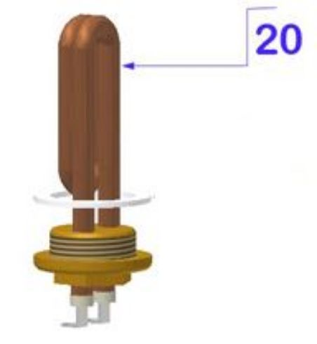 Picture of Vibiemme Replica 2 Group 2 Boiler Pid Boilers 200v 600w L.1000mm Coffee Boiler Element (item 20)