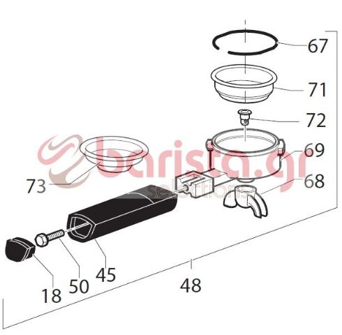 Gaggia γαλβανιζέ βίδα M6x16