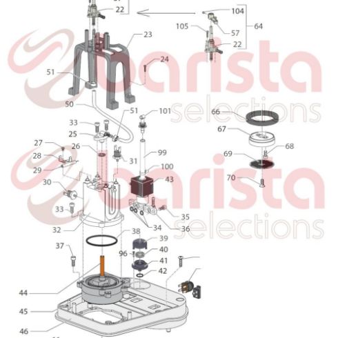 Picture of Gaggia New Baby Spare Parts 4x4 Burn. Screw (see Image Item 104)