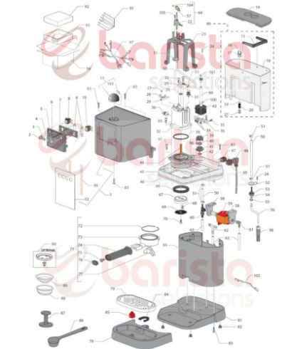 Gaggia New Baby Spare Parts Australian Power Cord (see Image Item 48)