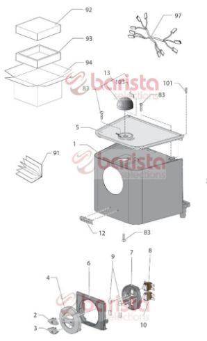 Gaggia New Baby Class Spare Parts Package Internal Lower (See Image Item 93)