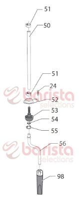 Picture of Gaggia New Baby Class Spare Parts Support For Spheral Union (See Image Item 52)