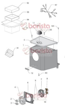 Picture of Gaggia New Baby Class Spare Parts Wiring Baby06 120v (See Image Item 97)