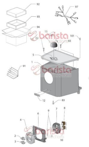 Gaggia New Baby Class Spare Parts Wiring Baby06 120v (See Image Item 97)