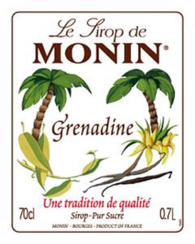 Monin GRENADINE - Σιρόπι Γρεναδίνη