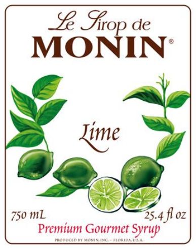 Monin LIME JUICE CORDIAL - Σιρόπι Χυμός Lime