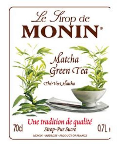 Monin MACHA GREEN TEA - Σιρόπι Πράσινο Τσάι