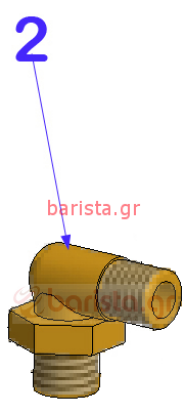 Εικόνα της Vibiemme Domobar Super Pid Steam Boiler Elbow Fitting