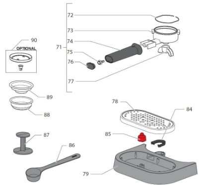 Εικόνα της Gaggia New Baby Ανταλλακτικά Gasket For Tray (see Image Item 84)