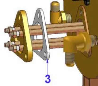 Εικόνα της Vibiemme Replica 2 Group 2 Boiler Pid Boilers Teflon Triangular Gasket For Element (item 3)