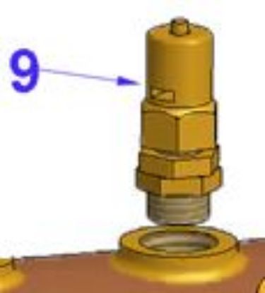 Picture of Vibiemme Replica 2 Group 2 Boiler Pid Boilers Safety Valve  1/2 (item 9)