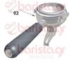 Picture of Vibiemme Replica 2 Group 2 Boiler Pid Filter Holder Assembly Low Filterholder - 1 Cup