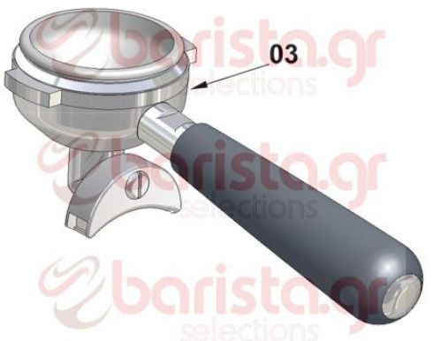 Picture of Vibiemme Replica 2 Group 2 Boiler Pid Filter Holder Assembly Low Filterholder - 2 Cups