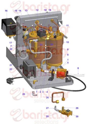 Vibiemme Domobar Super Waterworks - Tube Connecting Solenoid Valve To Boiler