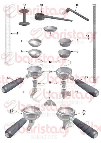 Vibiemme Lollo Filterholder - Assembly High Filterholder - 1 Cup