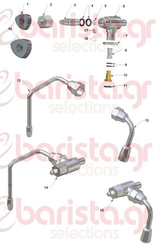 Picture of Vibiemme Domobar Junior Taps  - Chromed Standard Fitting