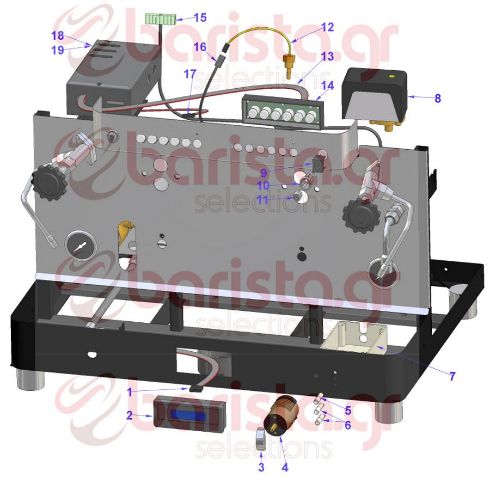 Vibiemme Replica 2 Group 2 Boiler Pid Electronics  Push-button Flat Wire For Replica Multiboiler Electr