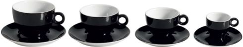 Πορσελάνινη Κούπα Διπλού Cappuccino 31.5cl σε Μαύρο Χρώμα