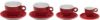 Picture of Πορσελάνινη Κούπα Διπλού Cappuccino 31.5cl σε Κόκκινο Χρώμα