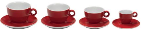 Picture of Πορσελάνινη Κούπα Διπλού Cappuccino 31.5cl σε Κόκκινο Χρώμα