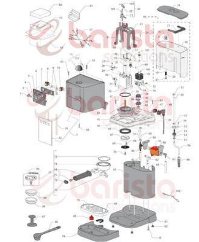 Picture of Gaggia New Baby FILTER HOLDER CUP (see image item 73)