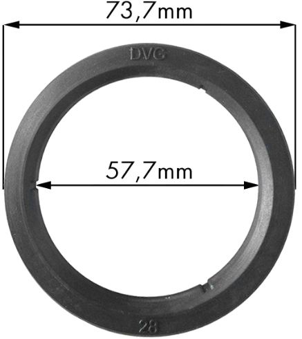 WEGA PORTAFILTER GASKET 73,7X57,7XH.8,5MM NBR 80SH WITH 3 CUTS