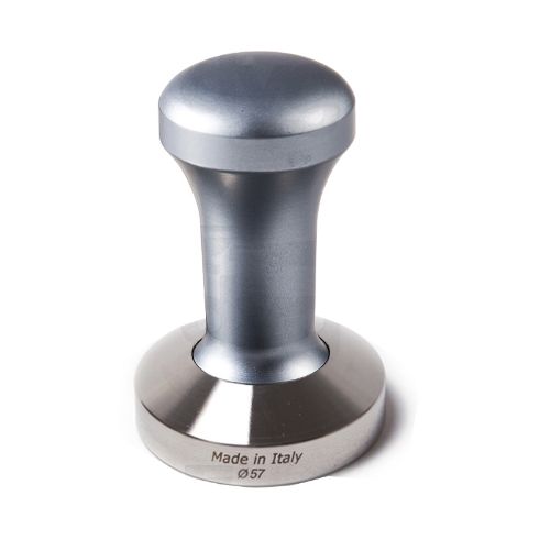 Tamper 57mm stainless steel base - Silver Blue color