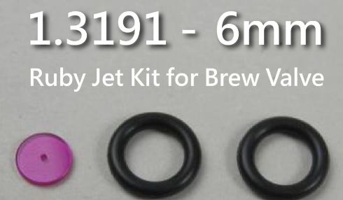 Jet Kits, 1 Synthetic Ruby jet, .6 mm and 2 BrewValve O-Rings
