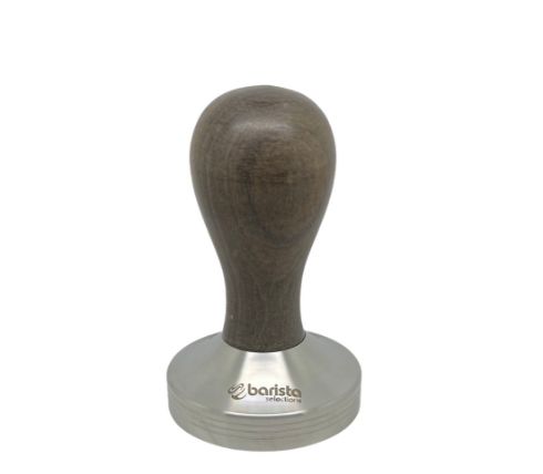 Tamper 58.5mm wooden handle walnut