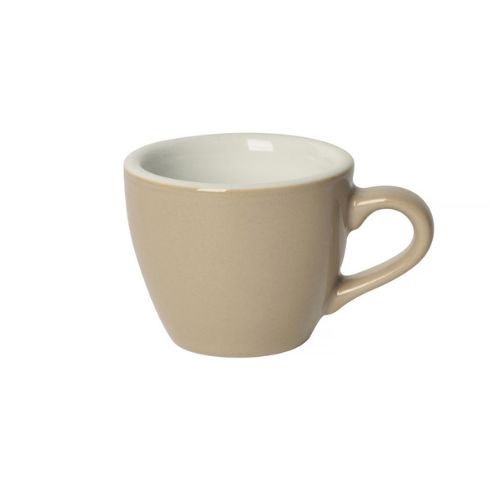 Loveramics Egg - Espresso 80ml Cup and Saucer - Taupe color
