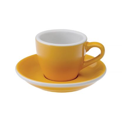 Loveramics Egg - Espresso 80ml Cup and Saucer - Yellow